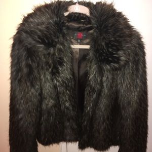 Brown Short Faux Fur Jacket
